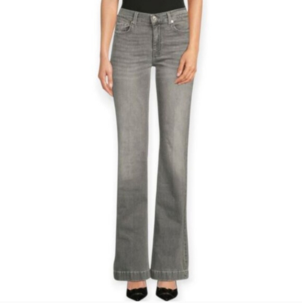 7 For All Mankind Dojo Gray Wide Leg Jeans Sz.32 EUC.
